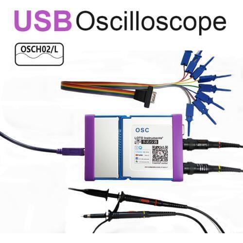 New OSCH02 OSCH02M 2 CH USB PC Virtual Digital Oscilloscope 100MHz 1GSa/s Logic Analyzer Generator Support Android