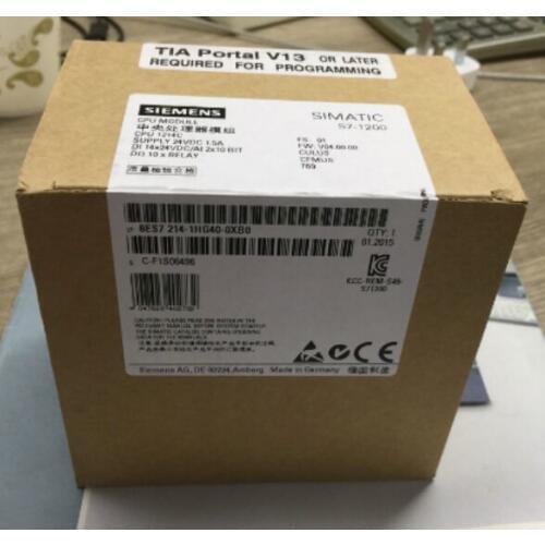 Original 6ES72141HG400XB0 SIMATIC S7-1200 CPU, CPU 1214C, 6ES7214-1HG40-0XB0 COMPACT CPU, DC/DC/RELAY, NEW 6ES7 214-1HG40-0XB0