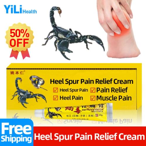 Heel Spurs Pain Relief Analgesic Cream Herbal Scorpion Venom Powerful Treat Foot Joint Sore Ankle Health Care Plaster