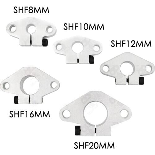 SHF8 SHF10 SHF12 SHF16 SHF20 aluminum linear Rod Rail Shaft Support CNC Router parts 3d printer parts