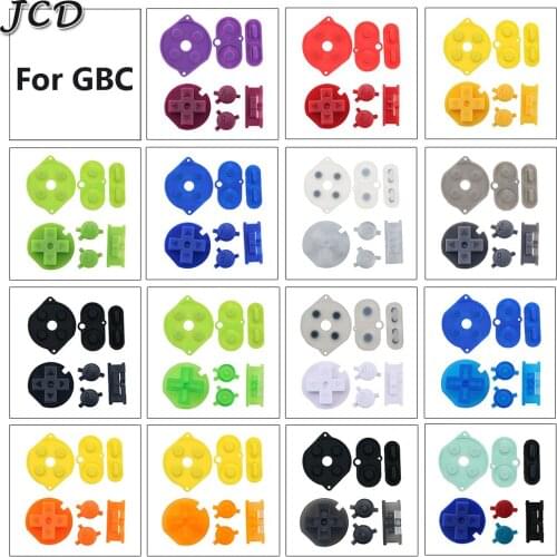 JCD Silicone Rubber Pad Conductive Button and Power On Off Button AB Buttons D Pads For GameBoy Color GBC