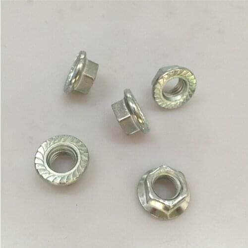 STARPAD Motorcycle galvanized hex flange locknuts with a toothed gear skid pad flower nut M10 free shipping (10 pieces/lot)