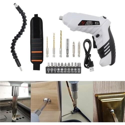 Lightweight Built-in LED Light 10/20 Pcs Bits Set Voltage 3.6V Electric Screwdriver Set Weight 145/284g Mini Universal Tool