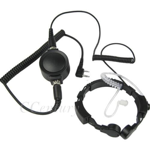 Tactical Throat Vibration Throat Microphone Mic Headset for Two Way Radio Baofeng UV 5R UV-B5 B6 UV-5RTP UV-5RA Plus BIG PTT