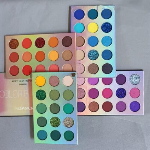 HUDA STORY Rotating 60 Color Matte Eyeshadow Palette Long Lasting 4 Layers Multi-color Pearl Glitter Eye Shadow Eye Makeup TSLM2