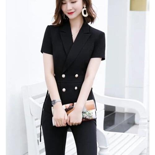 Spot High-end Professional Summer Fashion Temperament Thin Short-sleeved Small Fragrance Two Piece Set Women
