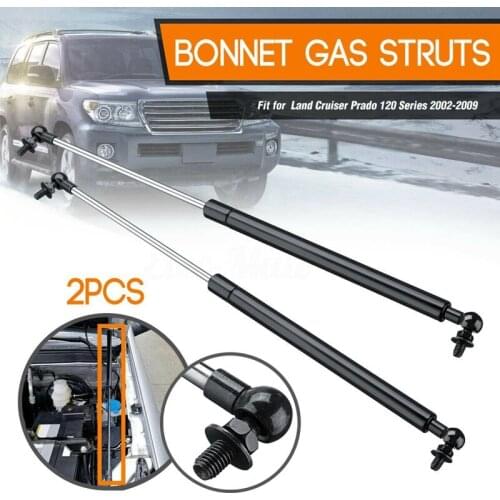 2Pcs Car Hood Struts Bonnet Gas Lift Support Damper for Toyota Landcruiser Prado 120 Series 2002-2009 475MM