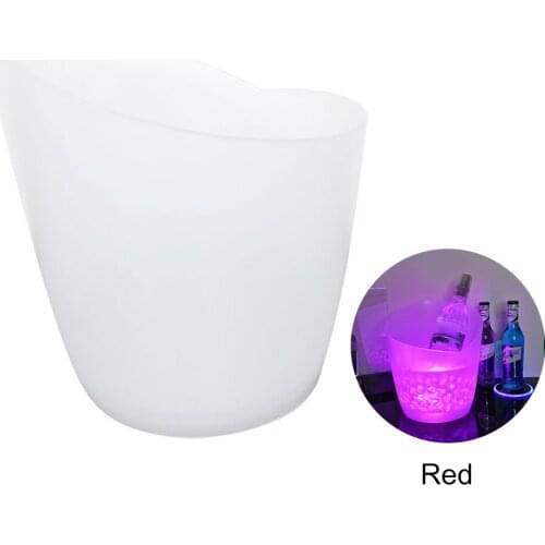LED Ice Bucket 5L Wine Champagne Home Nightclub Bar Light Up Whiskey Bucket Outdoor Travel Camping Night Decoration Accessories
