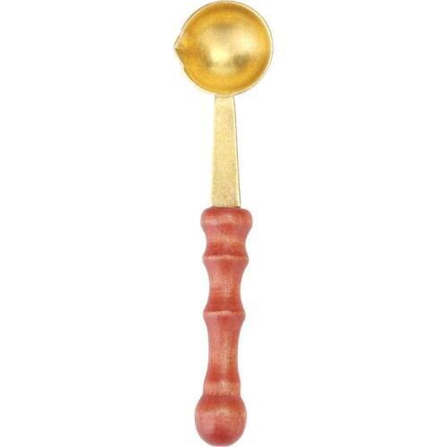 Wood Handle Wax Stamp Sealing Wax Spoon Vintage Sealing Wax Spoon Anti Hot Wax Spoon Stamps for Scrapbooking