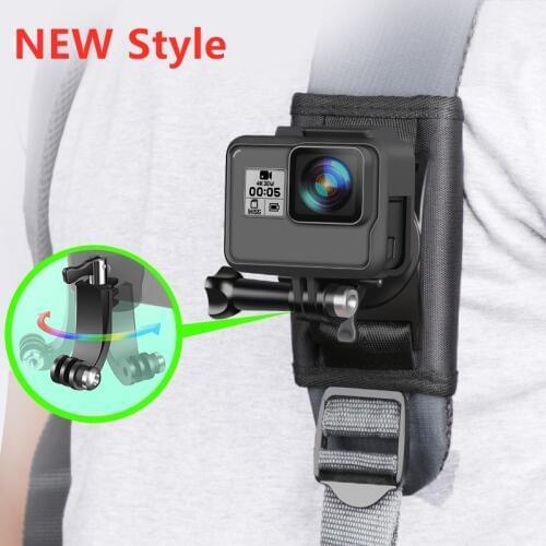 360 Degree Rotation Quick Release Backpack Belt Button Mount Buckle Clip Adapter for Gopro Hero 8 7/6/5/4/3/EKEN Action Camera