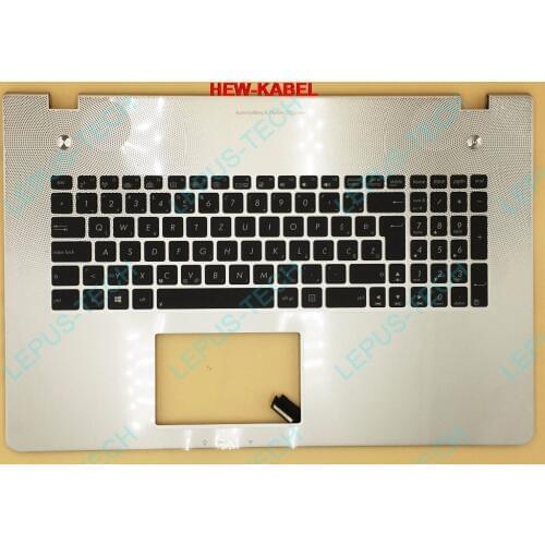 WB SV Slovenian Keyboard Backlight For ASUS N76 N76V N76VB N76VJ N76VM N76VZ Top Cover Upper Case Palmrest 90R-NAL1K3R00Y Silver