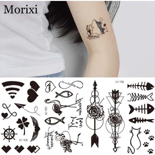 Women temporary tattoo sticker for body arm makeup accessories ultra thin foils water transfer fake tattoo film RA086