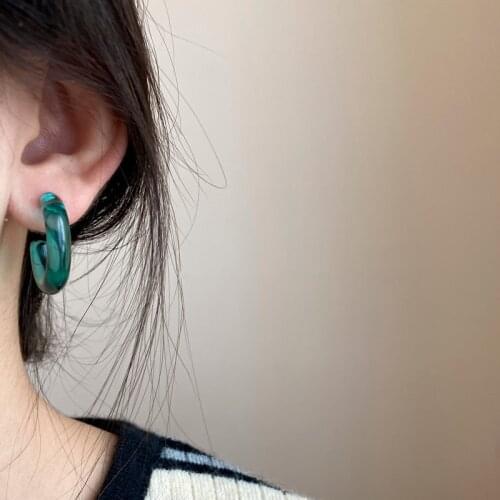 New Acrylic Candy Color Heart-shaped Earrings for Women Girls Irregular Transparent Blue Red Color Earring Party Jewelry Gifts