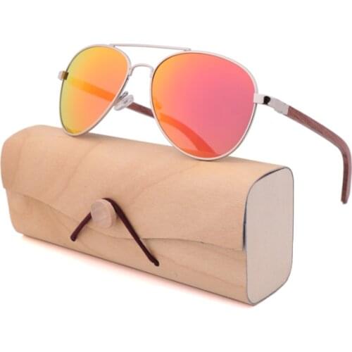 2021Glasses Women Natural Bamboo Wood Polarized Sunglasses UV400 Fashionable For Driving Mens' Eyewear