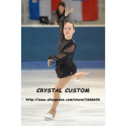 2016 Competition Figure Ice Skating Dresses For Women With Spandex Graceful New Brand Figure Skating Competition Dress DR4023