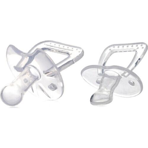 1PC Safe Silicone Gel Love Heart Shape Simple Clear Transparent Baby Care Infant Toddler Pacifier Flat Round Nipple