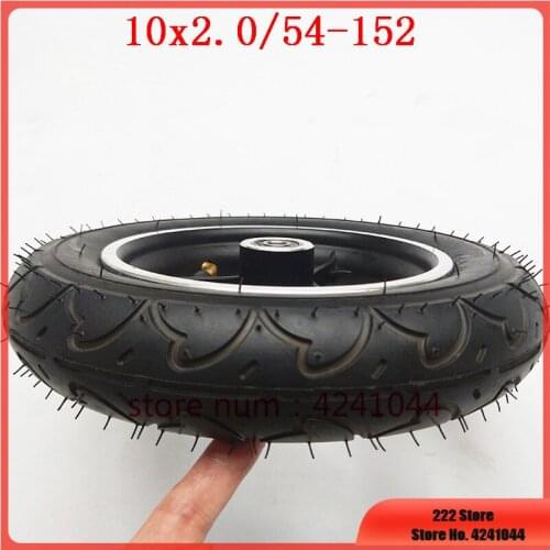 10inch tire wheel 10x2/10x2.125/10x2.0 54-152 tyre inner and outer tire aluminum rims hub for electric scooter balancing car