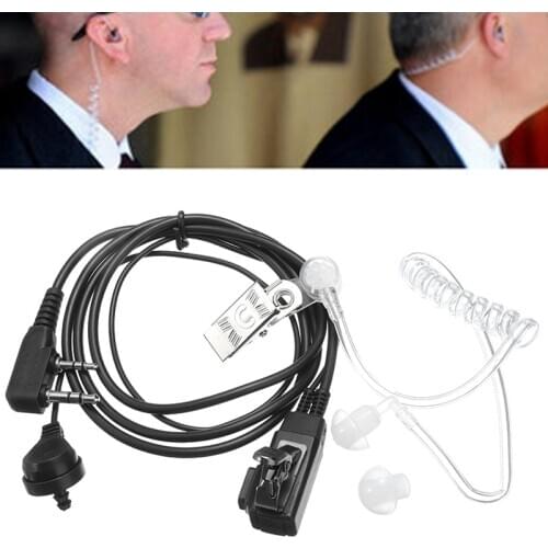 2 Pin PTT MIC Headset Acoustic Air Tube Mic Microphone Earphone Earbud Headset Earpiece Headphone for Walkie Talkie Radio