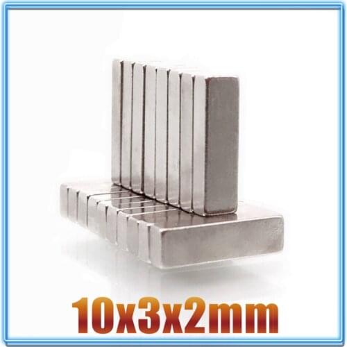 20/50/100/500/1000Pcs 10x3x2 Neodymium Magnet 10*3*2 NdFeB Magnets Block Super Powerful Strong Permanent Magnetic imanes Block