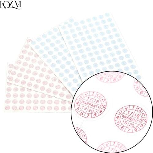 208pcs Warranty Sticker Security Seal Sticker 2021 2021 2021 Year Round Size 10*10mm Red Blue Color Fragile Label