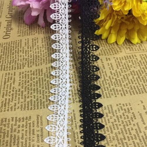 3 yards 20mm wide Water soluble Hollow Embroidery Lace Ribbon for Diy Gift Packing Curtain Clothing Sewing Accessories Decoratio