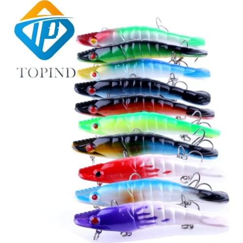 5PCS Deep Saltwater Fishing Lures Squid Laser Salwater 3D Minnow TOPIND Fishing Lures Salt Swimbait Wobbler