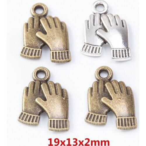 60 pieces of retro metal zinc alloy hand pendant for DIY handmade jewelry necklace making 7551