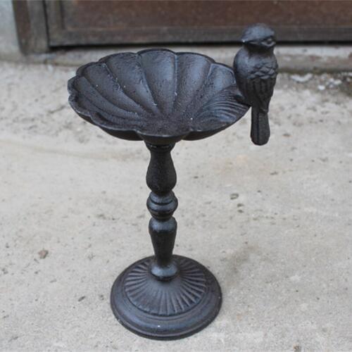 American country old antique cast iron handicrafts birdie wrought iron candlestick Candle Holder birds bowl Home Decoration