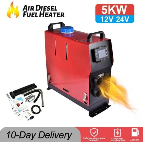 12V24V 5KW Car Heater Air Diesels Heater Parking Heater With Remote Control LCD Monitor for RV Motorhome Trailer Trucks Boats