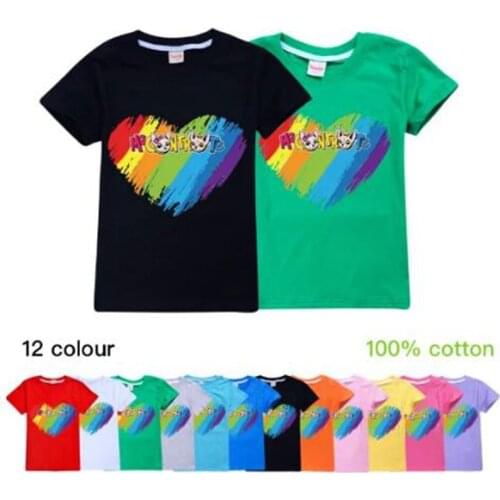Me Contro Te Clothing Fashion Boys Girls T Shirt Cartoon Kids Clothes Tee T-Shirt Short Sleeve Top Cartoon Boy Girls Clohtes