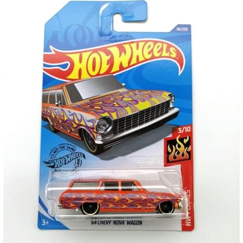 Hot Wheels 1:64 64 CHEVY NOVA WAGON Edition Metal Diecast Model Cars Kids Toys Gift