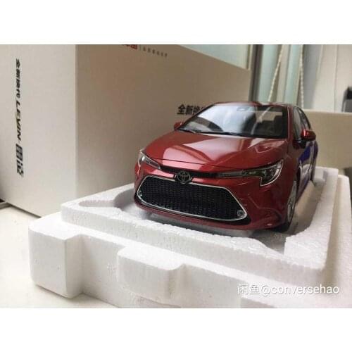 1:18 Diecast Model for Toyota Corolla Levin 2019 White Sedan Alloy Toy Car Miniature Collection Gifts Hot Selling