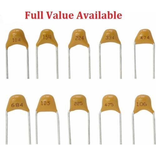 50PC Multilayer ceramic capacitor 221 222 223 224 225 300 330 331 332 334 335 5.08MM 2.2UF 30PF 3.3NF 330NF 50V pf NF Monolithic