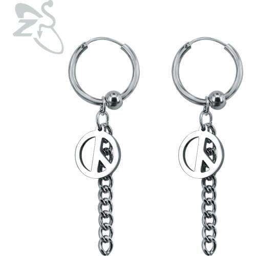 Fashion Kpop Earrings Punk GD Brincos Anti-Allergy Steel Chains Pendant Earring for Unisex Tassel Earrings G-Dragon Jewellery
