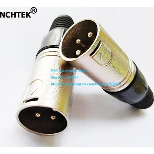 NCHTEK Microphone 3Pin Male Plug Speaker XLR Connector/Free Shipping/20PCS