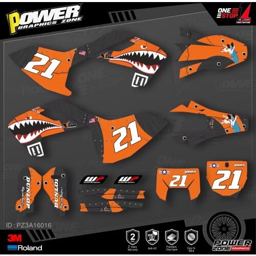 PowerZone Custom Team Graphics Decals 3M Stickers Kit For Husqvarna Sticker 2016-18 TC FC TX FX FS 2017-19 TE FE 125-450cc 16