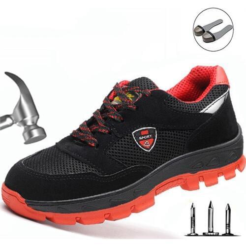 Work Breathable Beef tendon Bottom Non-slip Safety Shoes Smash-proof Stab-resistant Wear Men and Women Labor Insurance Shoes