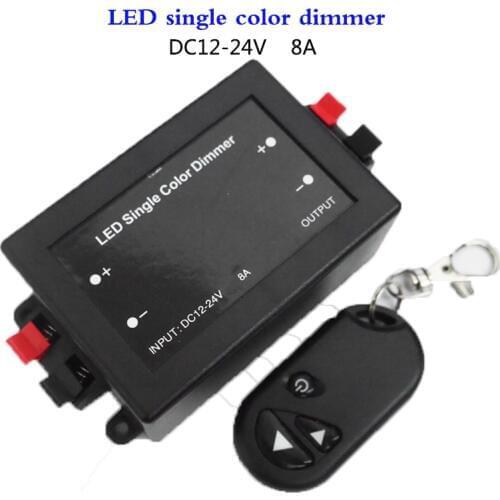 LED dimmer 3 keys RF Wireless Remote LED single color 8A Wireless controller DC12-24V for led 5050 3528 3014 strip light