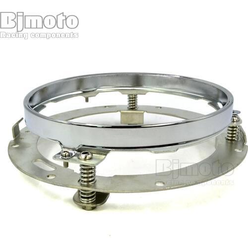 BJMOTO Extension Trim Ring For Harley Davidson 7" Motorcycle Headlight Mounting Rings Bracket