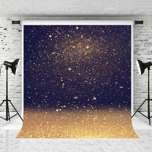 VinylBDS Christmas Backdrop Photography Abstract Gold Spot Fundo Fotografico Bokeh Lighting Night Background For Photo Studio