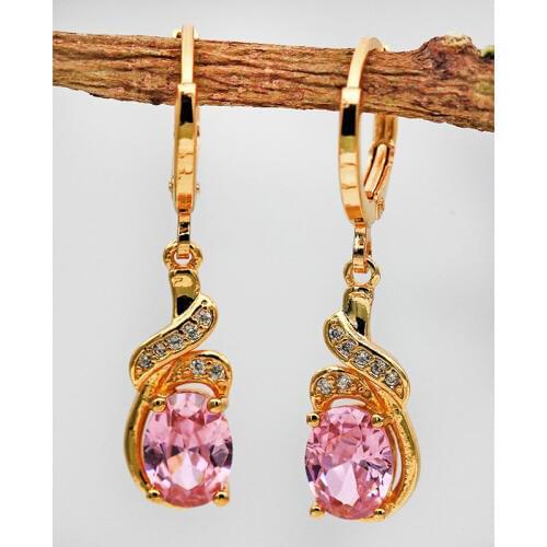 New Statement Luxury Jewelry Women Drop Earrings Trendy Design Big Zircon Gold Earrings Anniversary Wedding Gift Lady OBS1485