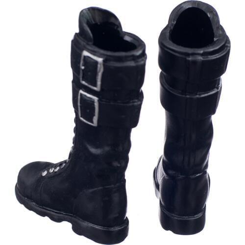 1:6th Combat Boots Women Soldier Uniform Shoes for 12 inches Female Action Figures, 2pcs/set, Length approx. 5.7cm