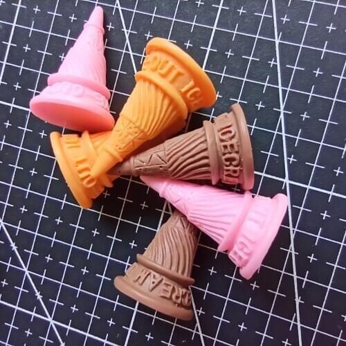 1pcs/lot resin colorful icecream 29mm Cabochons Hair Bow Center Card Frame Making Craft DIY