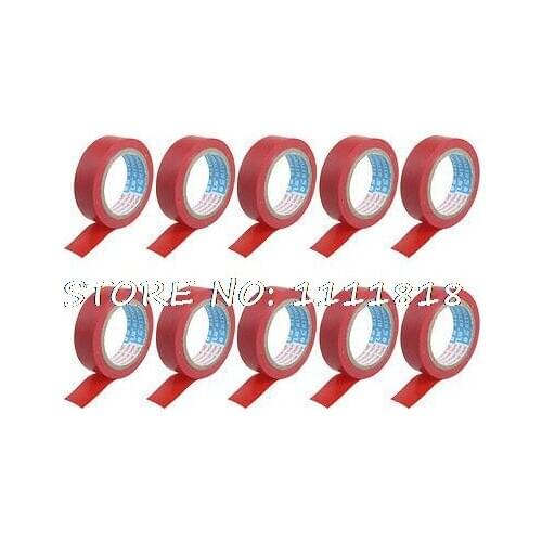 10 Pcs Red Self Adhesive Tape Roll for Electrical Insulation