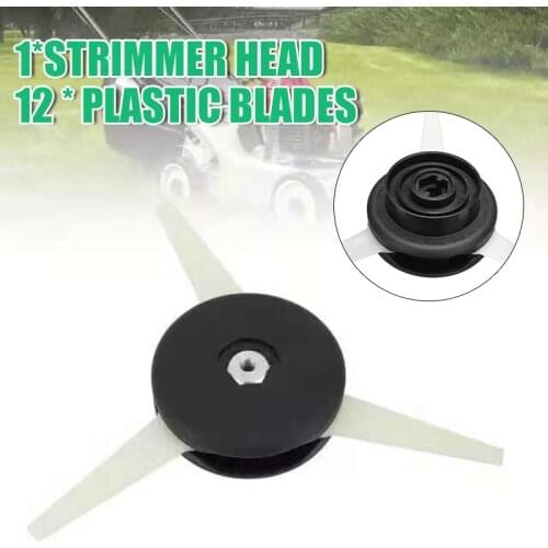 12pcs Nylon Cutter Blades Lawnmower Brush Cutter Head Gardening Tools Strimmer Head For STIHL Polycut 6-3 FS38 FS40
