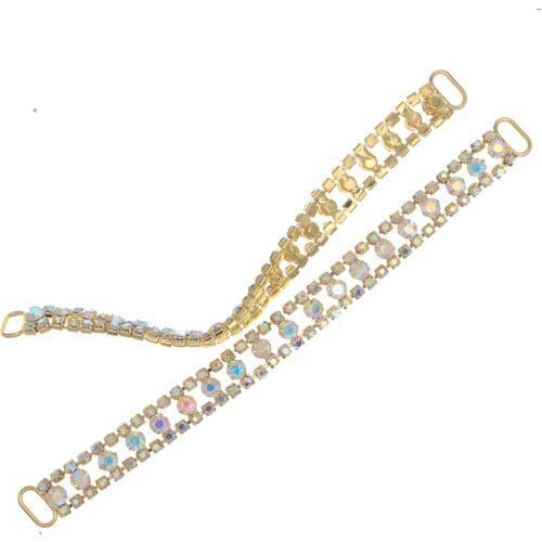 145mm Rhinestone Chain Connectors Crystal Swimming Wear Bikini Decoration Crafts Diy Accessories Crystal Rhinestone Brass Buckle