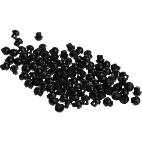 200pcs Plastic Safety Eyes/Nose for Toy Doll Craft DIY Black with Hole