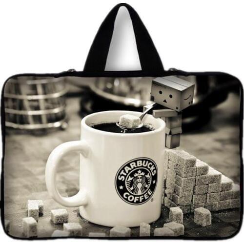 2015 coffee cup Laptop Sleeve Bag Carrying Handle computer Bags 10 11.6 13.3 15.6 17.3 Inch notebook case for Hp Asus Lenovo