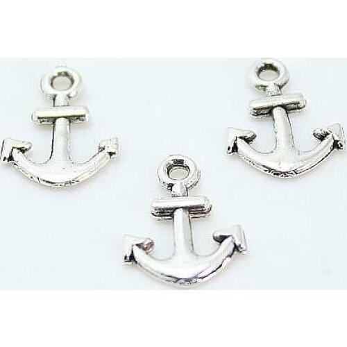 15x0.8mm Metal Alloy Anchor nautical Jewelry Charms Fit Jewelry Making Pendants 50pcs
