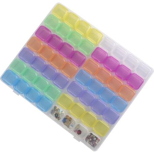 56/64 Grid Diamond Painting Boxes DIY Diamond Embroidery Stone Mosaic Accessories Storage Organizer Cross Stitch Cases
